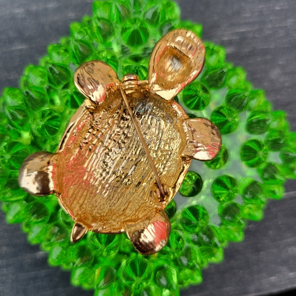 Turtle Brooch & Owl Pendant ~ Silver & Gold Tones ~ Blue Stone ~ Nice! - Picture 15 of 15